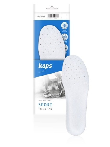 Wkładki sportowe profilowane Kaps Sport Frotte – anatomiczne, perforowane, pochłaniają wilgoć
