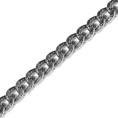 Łańcuszek 8mm srebrny szlifowany