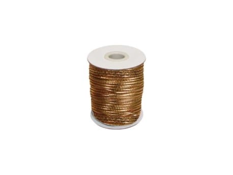 GumoSznurek 1,5mm Różowo-złoty poliestrowy 50mb