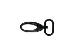 Karabinerhaken 20 x 47 mm, schwarz matt, 5 Stück