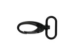 Karabinerhaken 25 x 49 mm, schwarz matt, 5 Stück