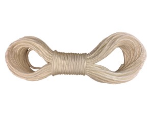 Geflochtenes Seil, 5 mm, Polypropylen-Kern, 25 m, weiß