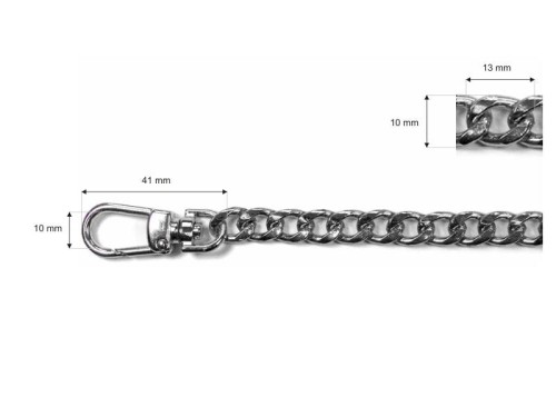 Łańcuszek do Torebki Dewizka 100cm Nikiel