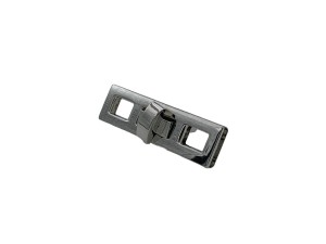 Handtaschenverschluss mit Drehverschluss, 2 Fenster, 70 x 20 mm