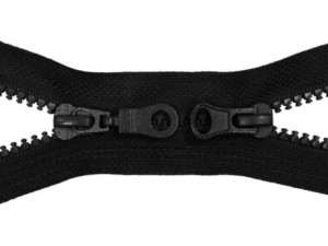 Verteiler 75 cm, mit zwei Schiebern, schwarz/schwarz, 5 Stück