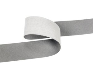Reflektierendes Band, 25 mm, grau, Polyester, 10 m