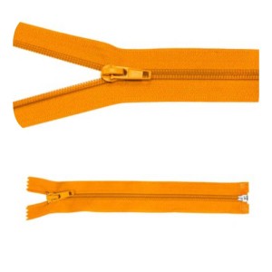 Reißverschluss Nr. 5, Trennreißverschluss, 75 cm, gelb, 5 Stück