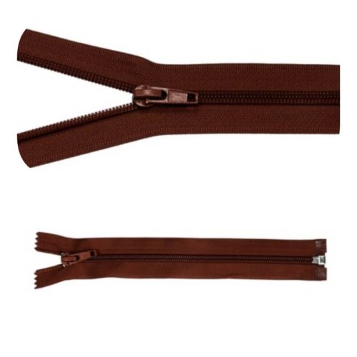 Zamek błyskawiczny #5 Rozdzielczy 30cm Brąz 5szt