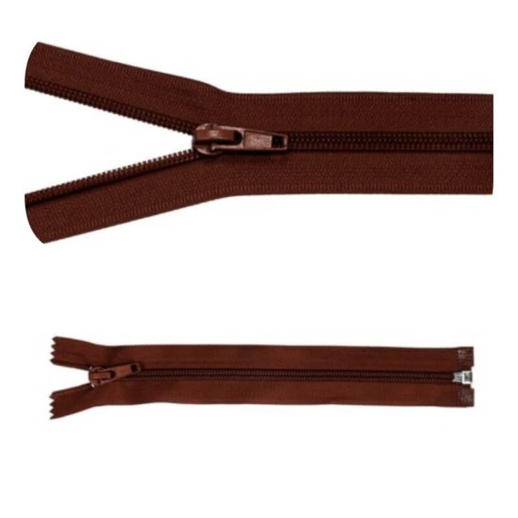 Zamek błyskawiczny #5 Rozdzielczy 45cm Brąz 5szt