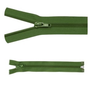 Reißverschluss Nr. 5, Trennverschluss, 75 cm, olivgrün, 5 Stück