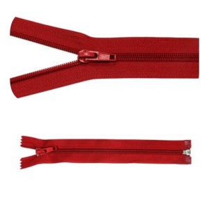 Reißverschluss Nr. 5, Trennverschluss, 75 cm, rot, 5 Stück