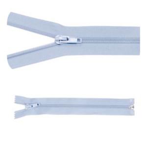 Reißverschluss Nr. 5, Trennverschluss, 25 cm, hellblau, 5 Stück