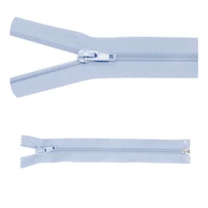 Reißverschluss Nr. 5, teilbar, 30 cm, hellblau, 5 Stück