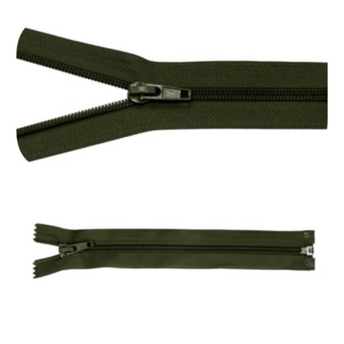Zamek błyskawiczny #5 Rozdzielczy 60cm Ciemna Oliwka 5szt