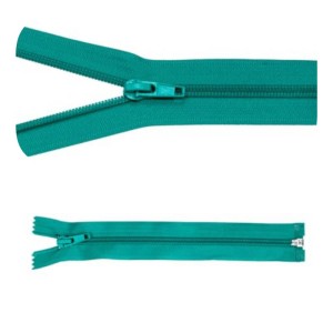 Reißverschluss Nr. 5, Trennreißverschluss, 75 cm, Türkis, 5 Stück
