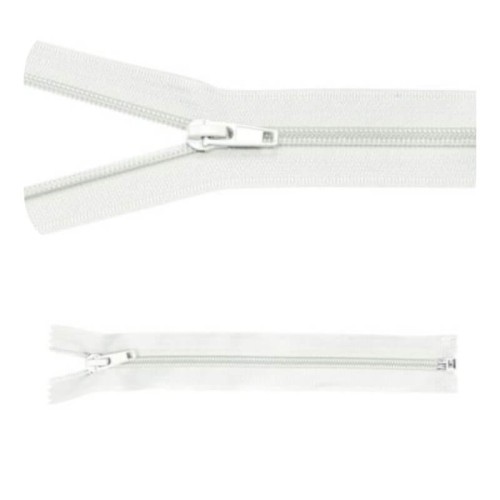 Zamek błyskawiczny #5 Rozdzielczy 45cm Biały 5szt