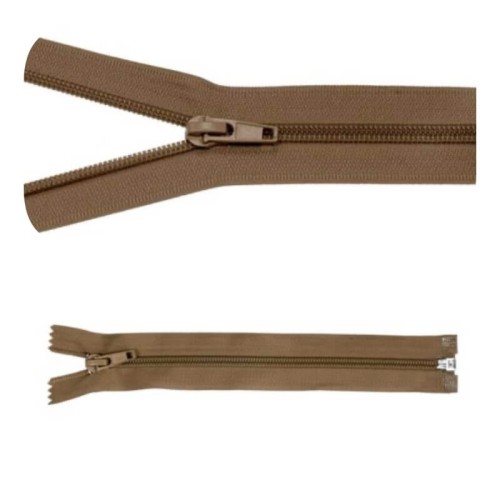Zamek błyskawiczny #5 Rozdzielczy 60cm Kawa 5szt