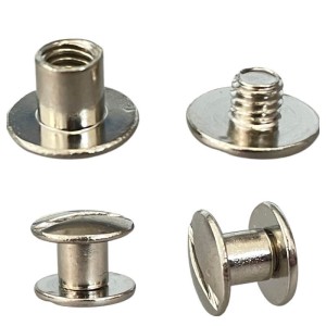 Schraubnieten, 7 mm, silberfarben, 5 Stück