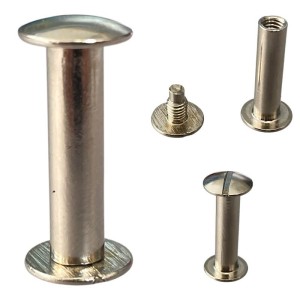 Schraubnieten, 20 mm, silber, 5 Stück
