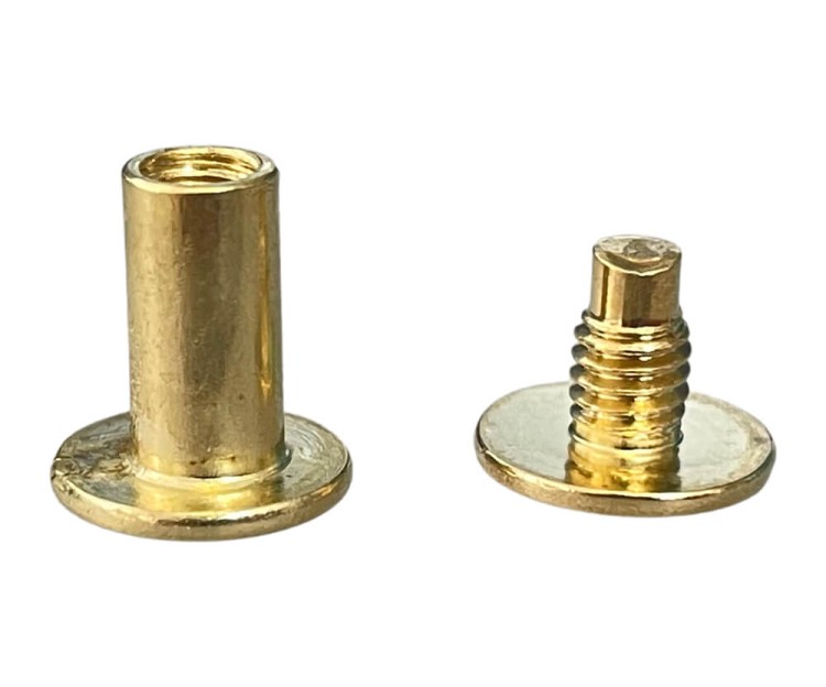 Nity skręcane Śrubka 10mm Złoty 5szt