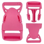 Kunststoffklammer 30 mm, Schnappverschluss, ROSA, 5 Stück