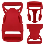 Kunststoffklammer 30 mm, Schnappverschluss, ROT, 5 Stück