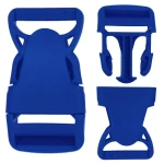 Kunststoffklammer 30 mm, Schnappverschluss, BLAU, 5 Stück
