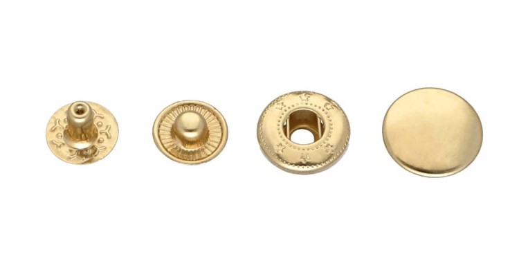 Napa Zatrzask ALFA metalowa 15mm 50szt ZŁOTA