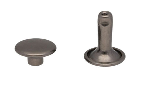 Nity dwustronne Do zaklepania 12x15mm 50szt C.Nikiel