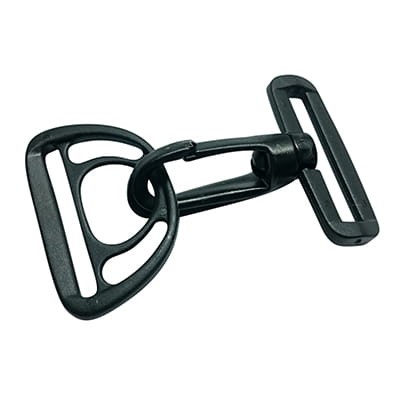 Karabinek plastikowy 50mm Czarny 10szt