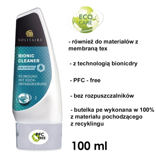 Czyści i Chroni obuwie BioNic Cleaner SOLITAIRE 100ml ALL TEX