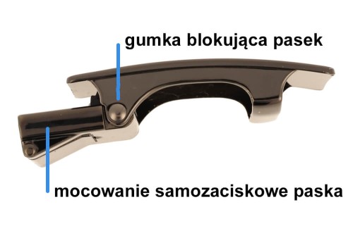 Klamra do paska 34mm SAMOZACISK blokada na Gumkę
