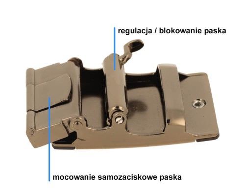 Klamra do paska 34mm SAMOZACISK blokada na Gumkę