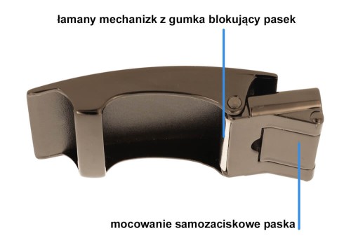 Klamra do paska 37mm SAMOZACISK blokada na Gumkę