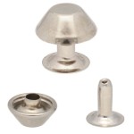 Ziernieten Ohrstecker 10x8x9 mm TRAPEZ 50 Stück Silber