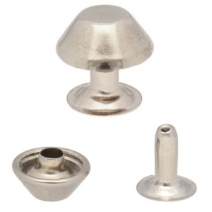 Ziernieten, Nieten 10x8x9 mm TRAPEZ, 50 Stück, Silber