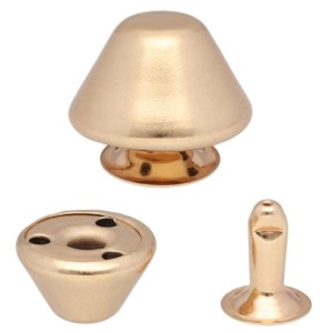 Ziernieten, Nieten 12 x 8 x 10 mm, TRAPEZ, 50 Stück, goldfarben