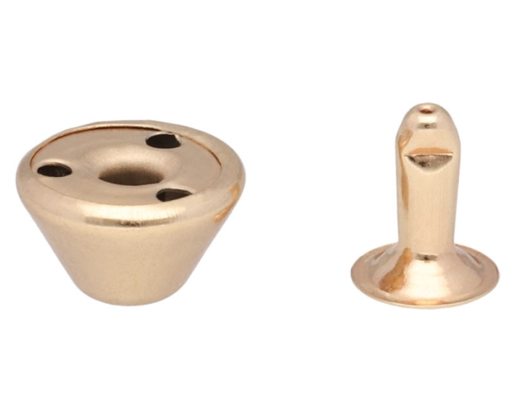 Nity ozdobne Ćwieki 12x8x10 mm TRAPEZ 50szt J.złoto