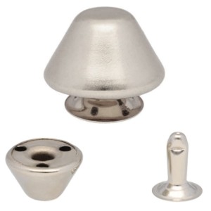 Ziernieten, Nieten 12 x 8 x 10 mm, TRAPEZ, 50 Stück, silberfarben
