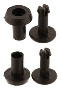 Kunststoff-Blindniet 10 mm, schwarz, 10 Stück, zum Einpressen