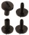 Śruba Nit plastikowy 10mm Czarny 10szt