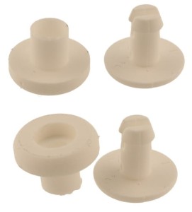 Kunststoff-Blindniete, 5 mm, weiß, 20 Stück, zum Einpressen