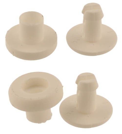 Nit plastikowy 5mm Biały 20szt na Klik Ściskany