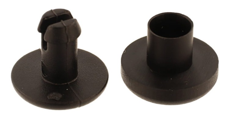 Nit plastikowy 5mm Czarny 20szt na Klik Ściskany