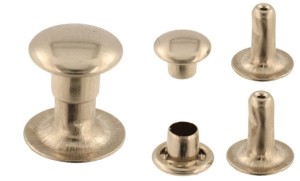 Lederniete N4 8,8 × 8 mm, Nieten mit Kapseln, 50 Stück