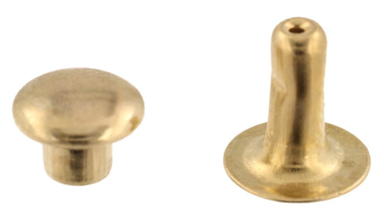 Nit kaletniczy N4 8,8x8mm Nity Kapsle 50szt Złote
