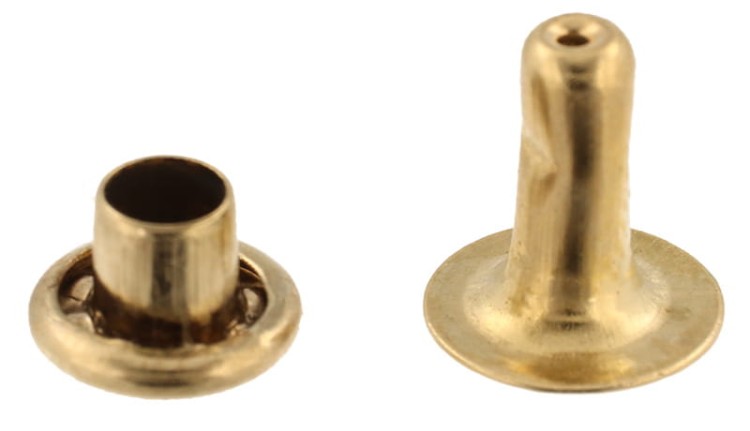 Nit kaletniczy N4 8,8x8mm Nity Kapsle 50szt Złote