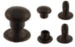 Leathercraft Niete N2 5,7x6,2mm Kappen Nieten 50 Stück SCHWARZ