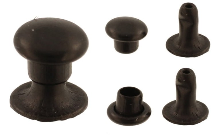 Nit kaletniczy N2 5,7x6,2mm Nity Kapsle 50szt CZARNY
