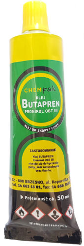 Klej Butapren Pronikol OBT III  50ml Guma Skóra